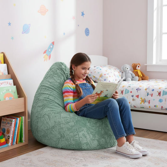 Sitzsack BeanBag Fluffy XL, salbei