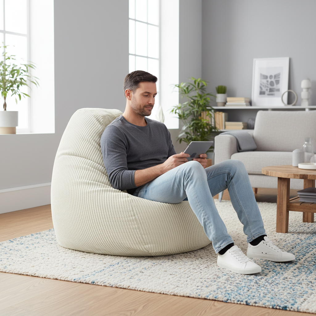 Sitzsack BeanBag Shara XXL, beige