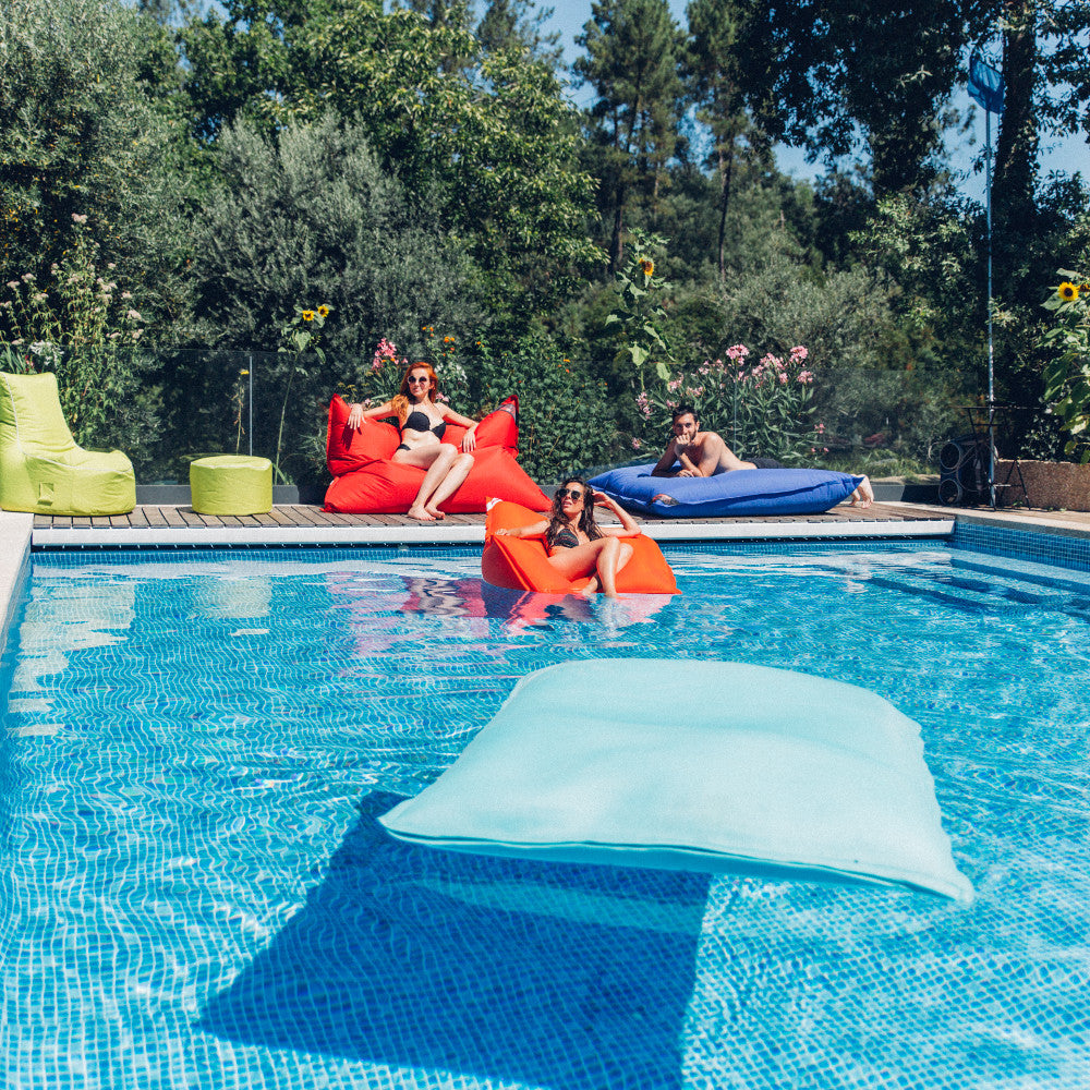 Sitzsack Schwimmkissen blau