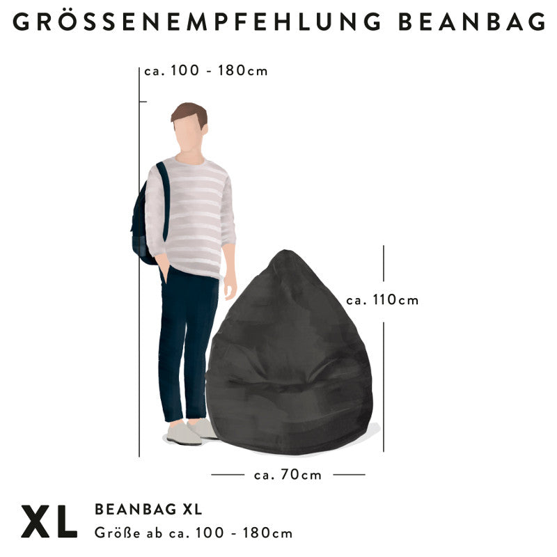 Sitzsack BeanBag Alfa XL, schwarz