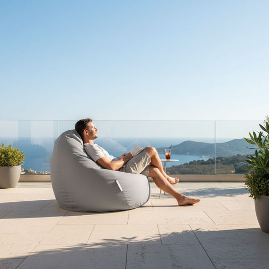 Sitzsack Beanbag Talea XXL Outdoor, grau