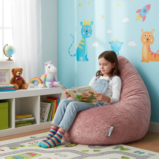 Sitzsack BeanBag Fluffy XL, altrose