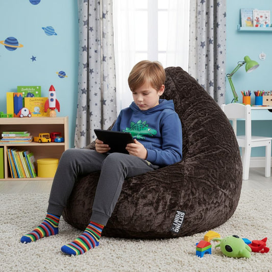 Sitzsack BeanBag Fluffy XL, anthrazit