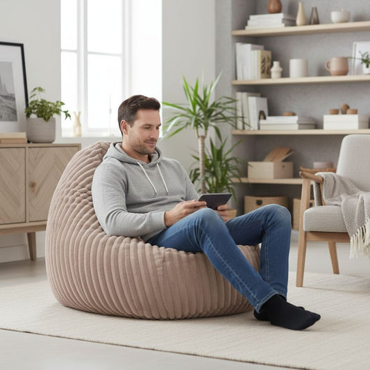 Sitzsack BeanBag Raya XXL, taupe