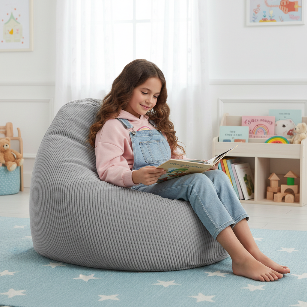Sitzsack BeanBag Shara XL, grau