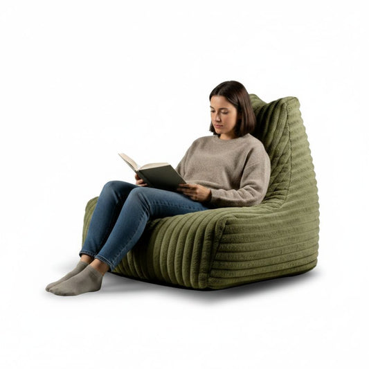 Sitzsack b-bag-mighty-b Indoor Cord grün