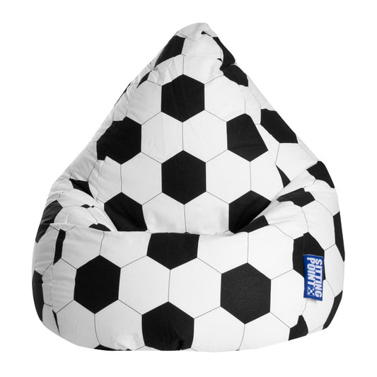 Sitzsack BeanBag Fussball XL schwarz