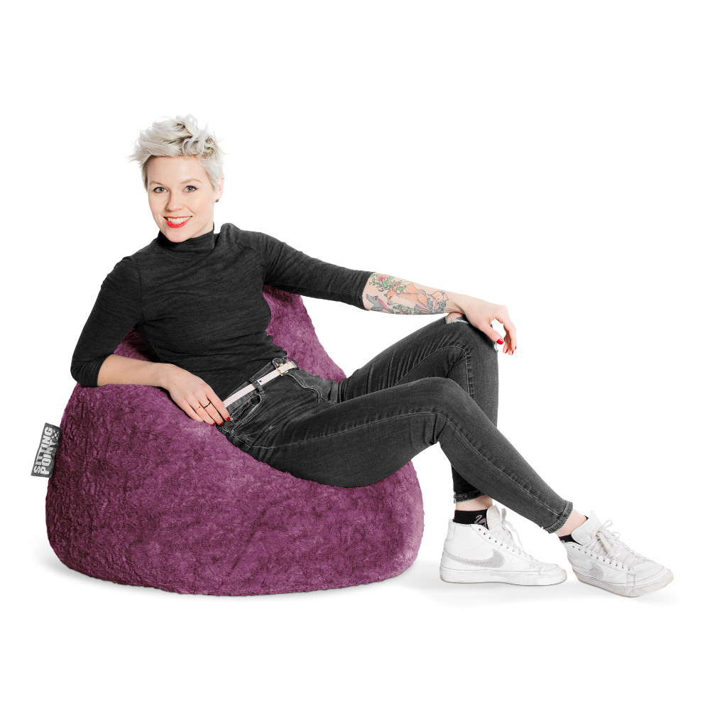 Sitzsack BeanBag Fluffy XL, aubergine
