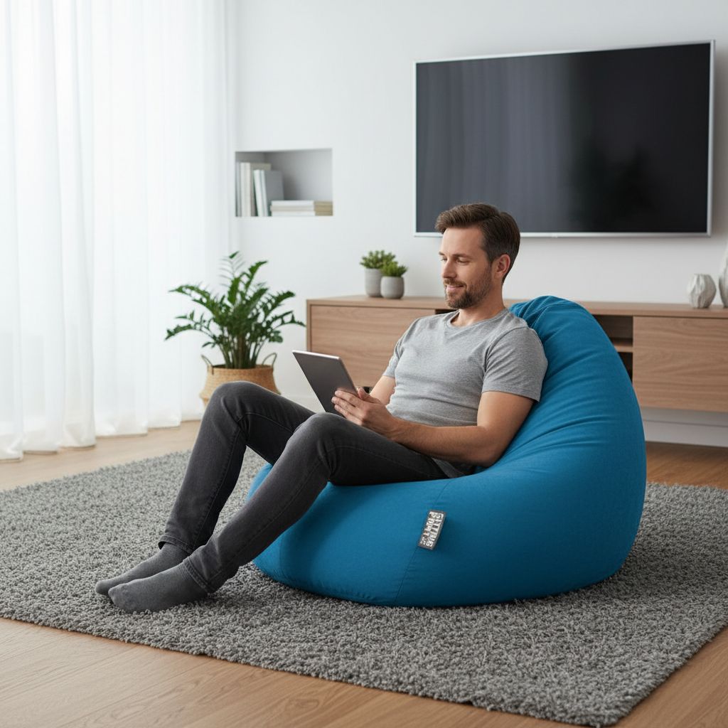 Sitzsack BeanBag Easy XXL, blau
