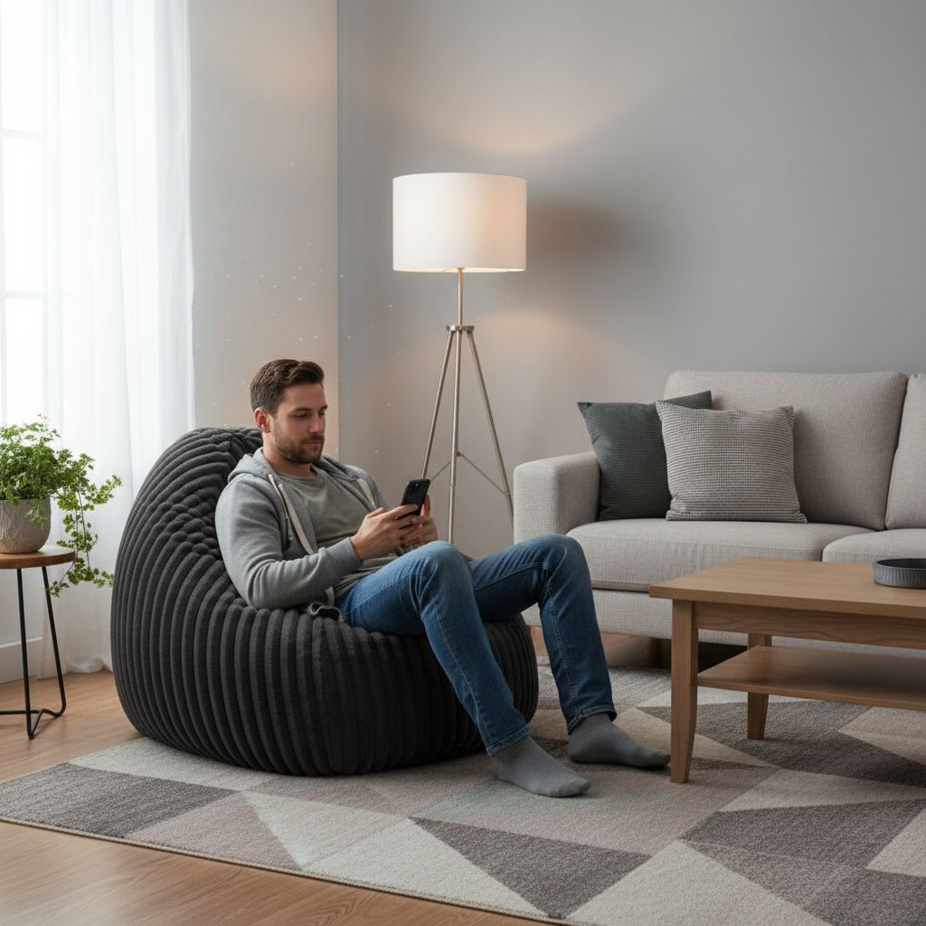Sitzsack BeanBag Raya XXL, anthrazit