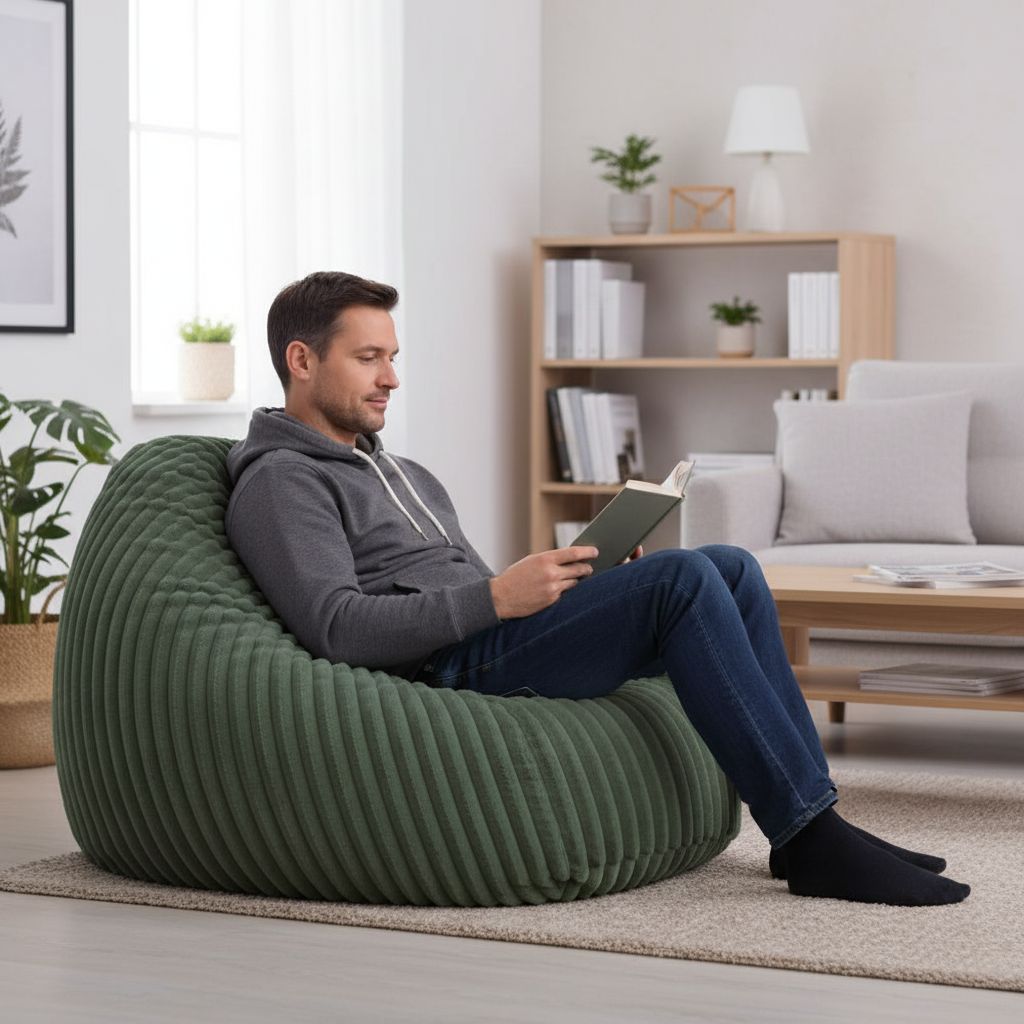 Sitzsack BeanBag Raya XXL, salbei