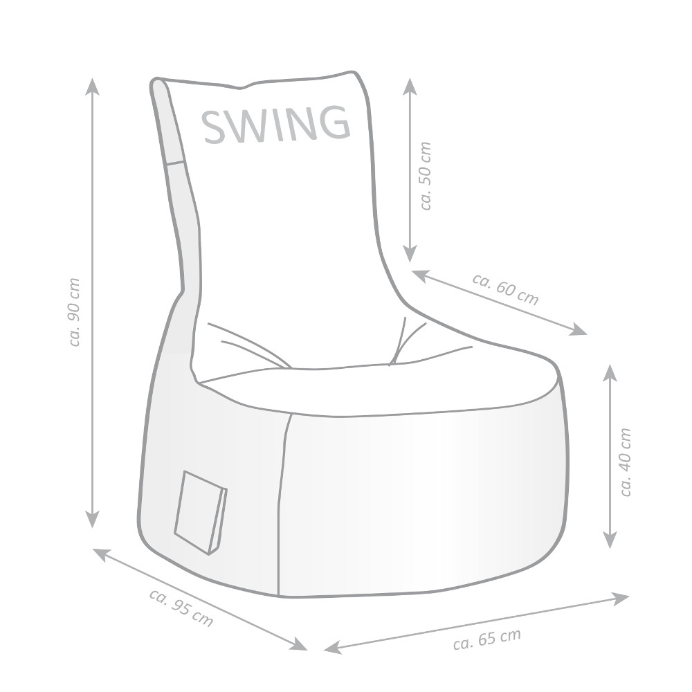 Sitzsack Swing Scuba, schwarz