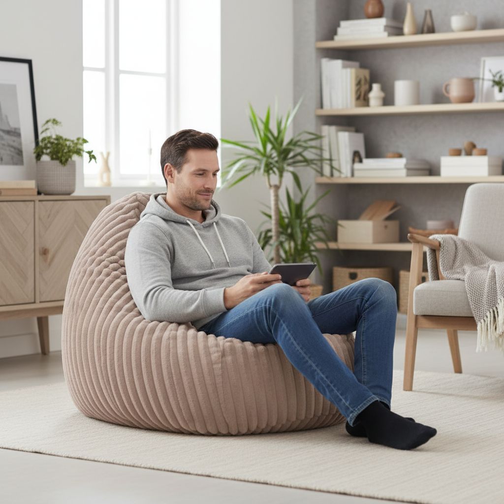 Sitzsack BeanBag Raya XXL, taupe