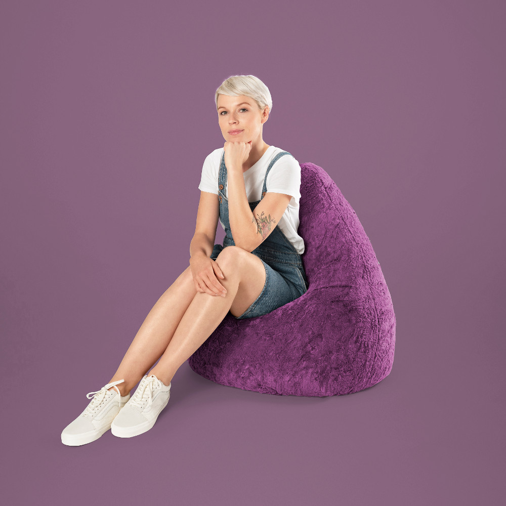 Sitzsack BeanBag Fluffy XL, aubergine