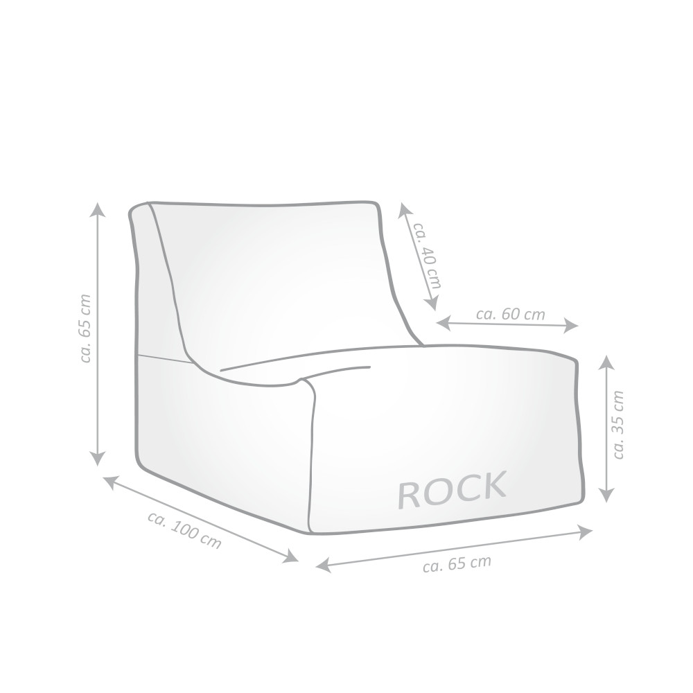 Sitzsack Rock Santorin, anthrazit
