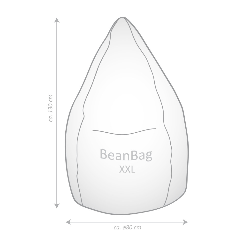 Sitzsack BeanBag Easy XXL, grau