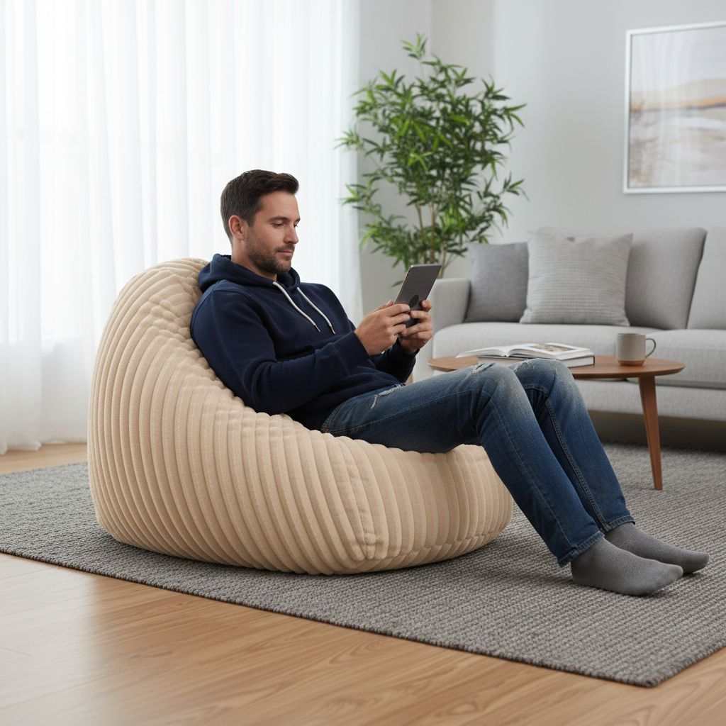 Sitzsack BeanBag Raya XXL, natur