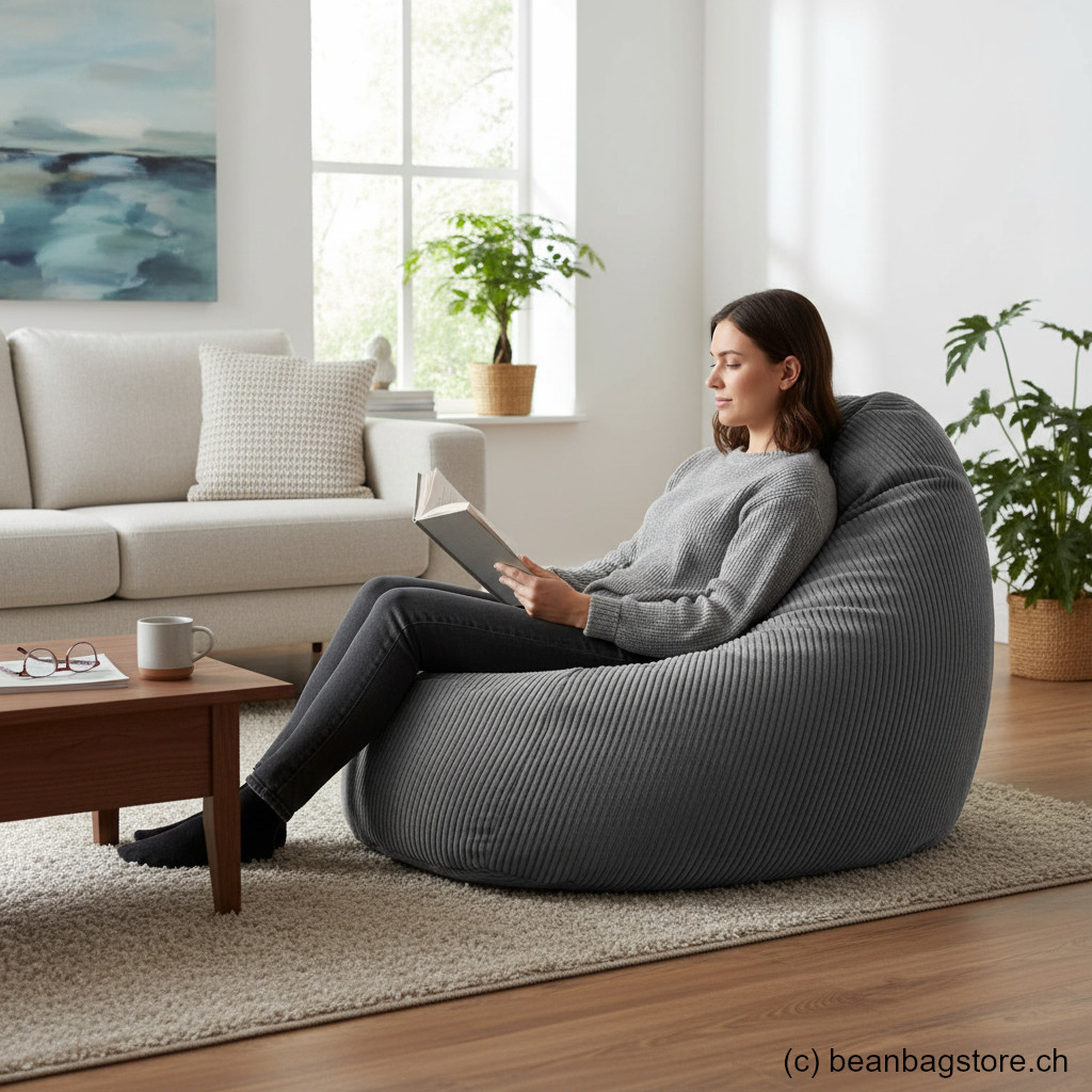Sitzsack BeanBag Shara XXL, anthrazit